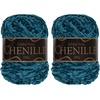 image:imageJubileeYarn Chenille Yarn  100gCake Worsted Polyester  Olive Oil  2 Cakes011 Cerulean