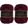 image:imageJubileeYarn Chenille Yarn  100gCake Worsted Polyester  Olive Oil  2 Cakes023 Boysenberry