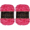 image:imageJubileeYarn Chenille Yarn  100gCake Worsted Polyester  Olive Oil  2 Cakes026 Bubblegum