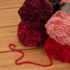 image:imageJubileeYarn Chenille Yarn  100gCake Worsted Polyester  Olive Oil  2 CakesShades of Red