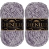 image:imageJubileeYarn Chenille Yarn  100gSkein Worsted Polyester  Algae  2 Skeins104 Periwinkle