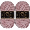image:imageJubileeYarn Chenille Yarn  100gSkein Worsted Polyester  Algae  2 Skeins106 Ballet Slipper
