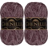 image:imageJubileeYarn Chenille Yarn  100gSkein Worsted Polyester  Algae  2 Skeins111 Regal Iris