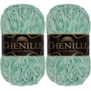 image:imageJubileeYarn Chenille Yarn  100gSkein Worsted Polyester  Algae  2 Skeins113 Sea Spray