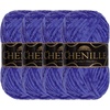 image:imageJubileeYarn Chenille Yarn  100gSkein Worsted Polyester  Algae  2 Skeins119 Egyptian Blue