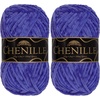 image:imageJubileeYarn Chenille Yarn  100gSkein Worsted Polyester  Algae  2 Skeins119 Egyptian Blue
