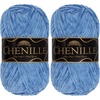 image:imageJubileeYarn Chenille Yarn  100gSkein Worsted Polyester  Algae  2 Skeins120 Aegean
