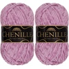image:imageJubileeYarn Chenille Yarn  100gSkein Worsted Polyester  Algae  2 Skeins121 Zenzai