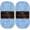 image:imageJubileeYarn Chenille Yarn  100gSkein Worsted Polyester  Algae  2 Skeins125 Sky Deity