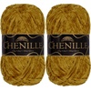 image:imageJubileeYarn Chenille Yarn  100gSkein Worsted Polyester  Algae  2 Skeins126 Tiramisu