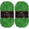 image:imageJubileeYarn Chenille Yarn  100gSkein Worsted Polyester  Algae  2 Skeins128 Serpentine