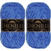 image:imageJubileeYarn Chenille Yarn  100gSkein Worsted Polyester  Algae  2 Skeins129 Lazuli