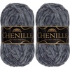 image:imageJubileeYarn Chenille Yarn  100gSkein Worsted Polyester  Algae  2 Skeins131 Phantasma