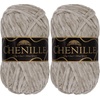 image:imageJubileeYarn Chenille Yarn  100gSkein Worsted Polyester  Algae  2 Skeins146 Luna