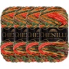 image:imageJubileeYarn Chenille Yarn  100gSkein Worsted Polyester  Shades of Brown  4 Skeins203 Valhalla
