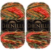 image:imageJubileeYarn Chenille Yarn  100gSkein Worsted Polyester  Shades of Brown  4 Skeins203 Valhalla