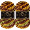 image:imageJubileeYarn Chenille Yarn  100gSkein Worsted Polyester  Shades of Brown  4 Skeins204 El Dorado