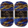 image:imageJubileeYarn Chenille Yarn  100gSkein Worsted Polyester  Shades of Brown  4 Skeins205 Asgard