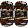 image:imageJubileeYarn Chenille Yarn  100gSkein Worsted Polyester  Shades of Brown  4 Skeins208 ShangriLa