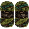 image:imageJubileeYarn Chenille Yarn  100gSkein Worsted Polyester  Shades of Brown  4 Skeins209 Camelot
