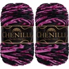 image:imageJubileeYarn Chenille Yarn  100gSkein Worsted Polyester  Shades of Brown  4 Skeins210 Avalon