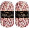 image:imageJubileeYarn Chenille Yarn  100gSkein Worsted Polyester  Shades of Brown  4 Skeins211 Shambala