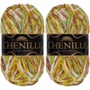 image:imageJubileeYarn Chenille Yarn  100gSkein Worsted Polyester  Shades of Brown  4 Skeins213 Summerland