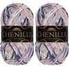 image:imageJubileeYarn Chenille Yarn  100gSkein Worsted Polyester  Shades of Brown  4 Skeins215 Fountain of Youth