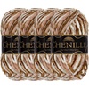image:imageJubileeYarn Chenille Yarn  100gSkein Worsted Polyester  Shades of Brown  4 Skeins219 Lemuria