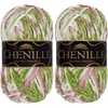 image:imageJubileeYarn Chenille Yarn  100gSkein Worsted Polyester  Shades of Brown  4 Skeins220 Garden of Eden