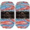 image:imageJubileeYarn Chenille Yarn  100gSkein Worsted Polyester  Shades of Brown  4 Skeins222 Hyperborea