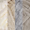 image:imageJubileeYarn Chenille Yarn  100gSkein Worsted Polyester  Shades of Brown  4 SkeinsShades of White
