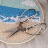 image:imageJubileeYarn Chinese Wing amp Cloud Embroidery Craft Scissors  Antique Silver  1 ScissorCrane Motif  Brushed Nickel