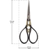 image:imageJubileeYarn Chinese Wing amp Cloud Embroidery Craft Scissors  Antique Silver  1 ScissorScrollwork  Black