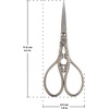 image:imageJubileeYarn Chinese Wing amp Cloud Embroidery Craft Scissors  Antique Silver  1 ScissorScrollwork  Brushed Nickel