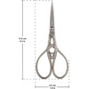 image:imageJubileeYarn Chinese Wing amp Cloud Embroidery Craft Scissors  Antique Silver  1 ScissorScrollwork  Brushed Nickel