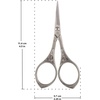 image:imageJubileeYarn Chinese Wing amp Cloud Embroidery Craft Scissors  Antique Silver  1 ScissorSun Motif  Brushed Nickel