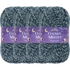 image:imageJubileeYarn Chunky Melody Yarn  100gSkein Bulky Wool Blend  Sea Mist  2 Skeins26 Midnight Heather