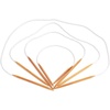 image:imageJubileeYarn Circular Bamboo Knitting Needles Set  4 Lengths 16 24 30 40  Carbonized Brown  US Size 2 NeedlesCarbonized Brown