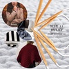 image:imageJubileeYarn Circular Bamboo Knitting Needles Set  4 Lengths 16 24 30 40  Carbonized Brown  US Size 2 NeedlesCarbonized Brown