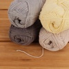 image:imageJubileeYarn Cotton Select Yarn  50gSkein Sport Weight  Blueberry Pie  4 SkeinsShades of Grey