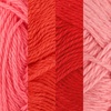 image:imageJubileeYarn Cotton Select Yarn  50gSkein Sport Weight  Blueberry Pie  4 SkeinsShades of Red