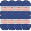 image:imageJubileeYarn Cotton Select Yarn  50gSkein Sport Weight  Island Pink  4 Skeins208 Dynasty Blue