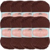image:imageJubileeYarn Cotton Select Yarn  50gSkein Sport Weight  Island Pink  4 Skeins211 Brunette Brown