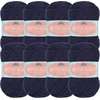 image:imageJubileeYarn Cotton Select Yarn  50gSkein Sport Weight  Island Pink  4 Skeins401 Deep Ocean Blue