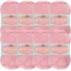 image:imageJubileeYarn Cotton Select Yarn  50gSkein Sport Weight  Light Yellow  8 Skeins103 Marina Pink