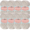 image:imageJubileeYarn Cotton Select Yarn  50gSkein Sport Weight  Light Yellow  8 Skeins110 Vapor Grey