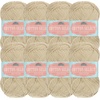image:imageJubileeYarn Cotton Select Yarn  50gSkein Sport Weight  Light Yellow  8 Skeins301 Beechnut Brown