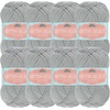 image:imageJubileeYarn Cotton Select Yarn  50gSkein Sport Weight  Plum Raisin  8 Skeins310 Sterling Grey