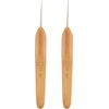 image:imageJubileeYarn Crochet Hooks wBamboo Handle  US G6  Carbonized Brown  2pc SetCarbonized Finish